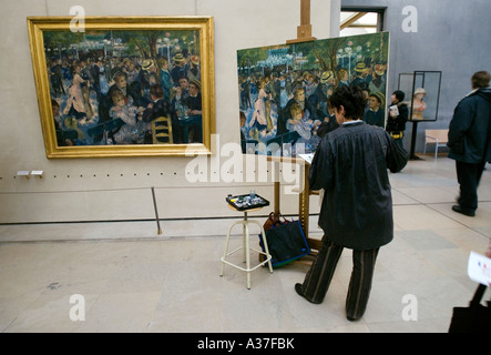 Parigi FRANCIA MUSEE D ORSAY CONVERTITO STAZIONE FERROVIARIA DANZA AL MOULIN DE LA GALETTE DI RENOIR Foto Stock