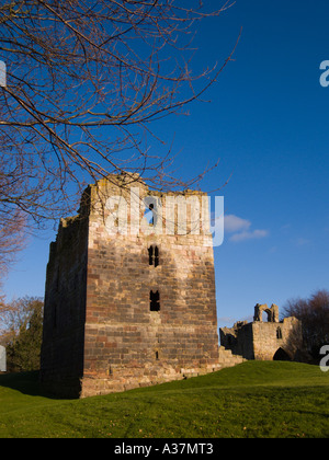 Il castello di metalli in Northumberland sito storico con museo di inglese Scots guerre di confine Foto Stock