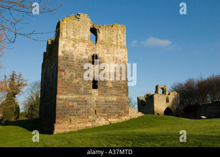 Il castello di metalli in Northumberland sito storico con museo di inglese Scots guerre di confine Foto Stock