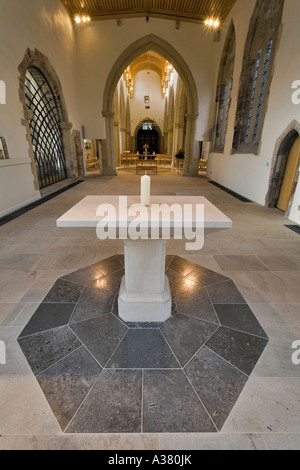 Interno della St Brandons Chiesa, Brancepeth, County Durham Foto Stock