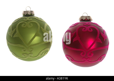 Baubles di natale Foto Stock