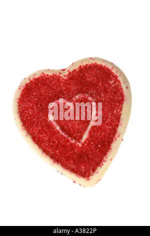 Unico a forma di cuore Cookie Foto Stock
