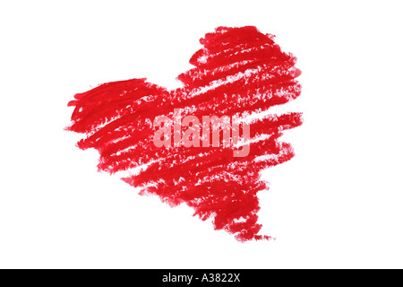 Disegnata a mano forma di cuore Foto Stock