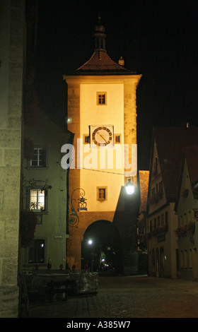 Rothenburg o d o Tauber Sieberturm Foto Stock