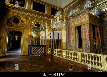 Kings Bedchamber, Chambre du Roi, Palazzo di Versailles, città di Versailles, Ile-de-France, Francia, Europa Foto Stock