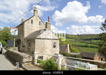 Il Woolpack Public House a Slad Gloucestershire, Inghilterra Regno Unito. Il locale preferito di Laurie Lee, autrice di sidro con Rosie. Foto Stock