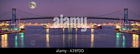 Thomas Vincent America Ponte CA Los Angeles San Pedro US STATI UNITI D'AMERICA ponte architettonico Foto Stock