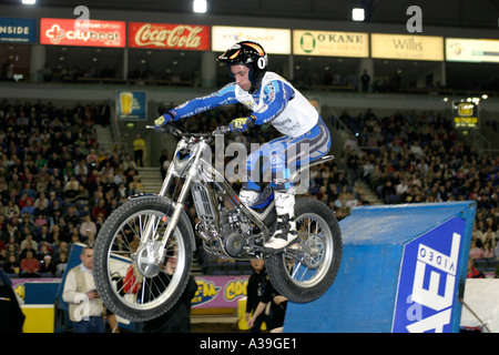 Albert Cabestany Mondo FIM trial indoor campionato odyssey arena belfast Irlanda del Nord Foto Stock