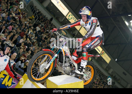 Dougie Lampkin Mondo FIM trial indoor campionato odyssey arena belfast Irlanda del Nord Foto Stock