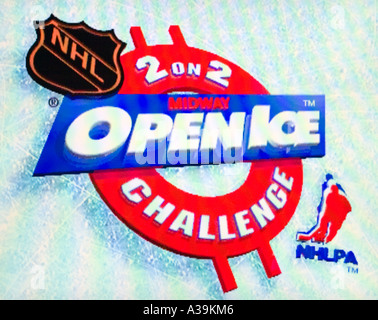 2 on 2 Open Ice Challenge 1995 NHL NHLPA Midway Arcade vintage videogioco screenshot - solo uso editoriale Foto Stock
