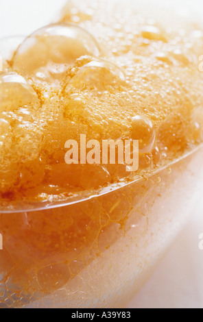 Aire de zanahoria con coco amargo, stella michelin ristorante El Bulli (Ferran Adria, Cala Montjoi, rose, costa brava, cataloni Foto Stock