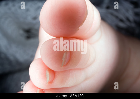 Immagine ravvicinata che mostra parte di un bambino Foto Stock