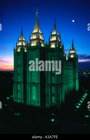 Tempio mormone di Salt Lake City USA Foto Stock