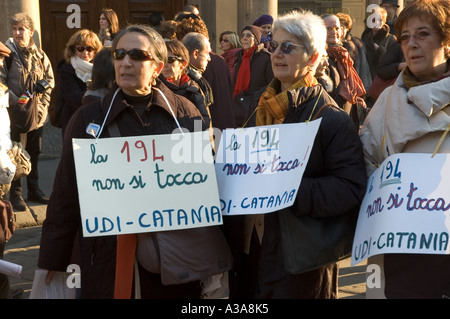 Le donne a 194 dimostrazioni di legge sull aborto milano - 14 gennaio 2006 - Lombardia - Italia Foto Stock