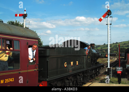 Stazione di Winchcombe Gloucestershire Warwickshire ferroviaria Patrimonio in Cotswolds Foto Stock