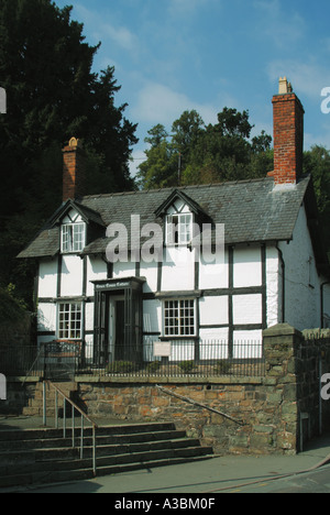 Welshpool grazia Evans Cottage noto anche come Lady Nithsdales Cottage Foto Stock