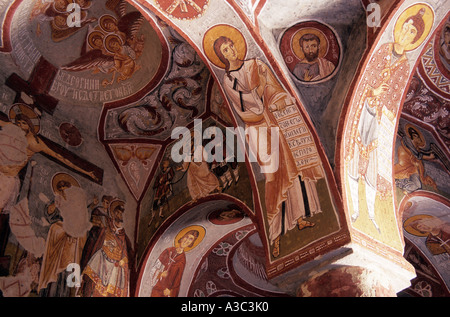 Dipinti antichi di Goreme open air museum, Cappadocia, Turchia Foto Stock