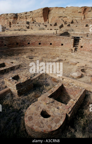 Chaco Canyon National Monument grande Kiva Chetro Ketl Foto Stock