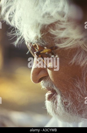 VCA76764 ritratto del famoso artista pittore M F Husain Foto Stock