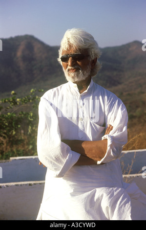 VCA76766 ritratto del famoso artista pittore M F Husain Foto Stock