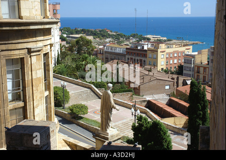 Tarragona dalla cattedrale di Santa Tecla Catalogna Catalogna Catalogna Costa Dorada España Spagna spagnolo della penisola Iberica Europa Foto Stock