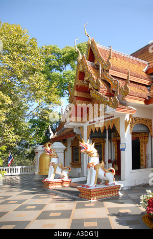 Wat Doi Suthep Chiang Mai Thailandia buddista tailandese architettura templare Foto Stock