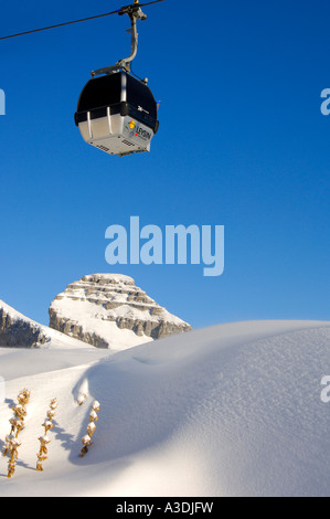 Funivia Leysin - Berneuse, picco Tour de Mayen, Leysin, Vaud, Svizzera Foto Stock