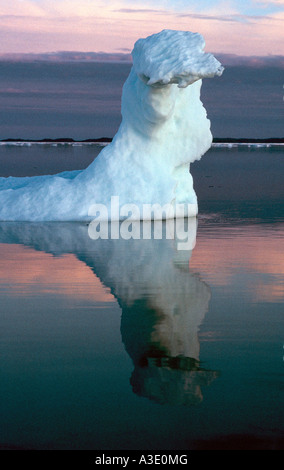 Artico Canadese, Nunavut, Mare di ghiaccio 'monstre' in Cumberland Sound vicino Isola Baffin, Canada Foto Stock