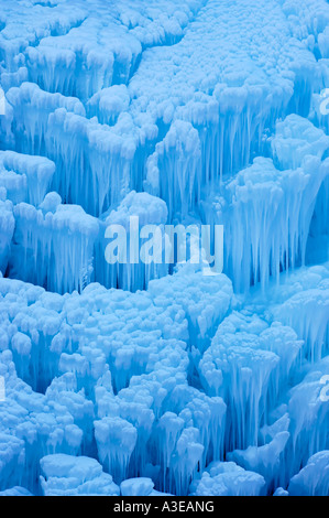 Cascata congelata, Schaechental, Uri, Svizzera Foto Stock