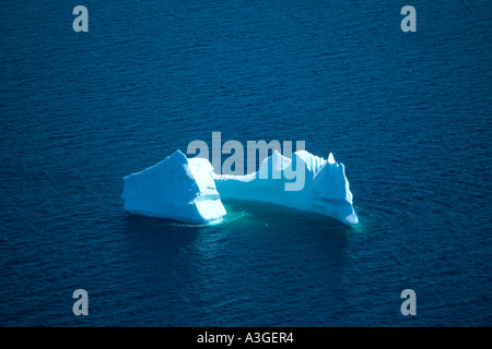 Provinciale linee aria PAL appositamente modificato e dotato di Super King Air 200 sorvola un iceberg off costa di Terranova Foto Stock