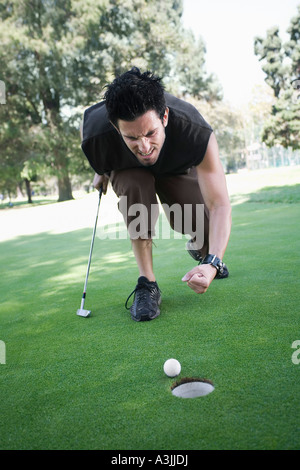 Giocatore di golf arrabbiato Foto Stock