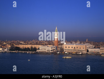 Panoramica di Venezia dal campanile di San Giorgio Maggiore Veneto Italia Foto Stock