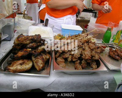 Pressione di stallo di cibo a Battersea Park Festival tailandese in Londra England Regno Unito Regno Unito Regno Unito Foto Stock