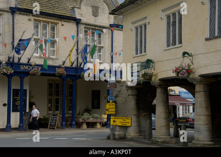 La casa mercato del xvii secolo Tetbury Gloucestershire Inghilterra Luglio 2006 Foto Stock