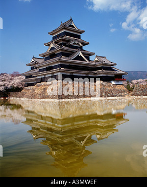 Il Castello Matsumoto Matsumoto, Giappone Foto Stock