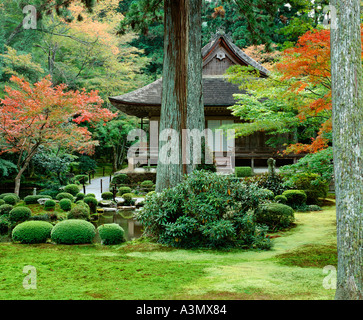 Giardino in Sanzen nel tempio buddista di Tempio di Ohara vicino Kyoto in Giappone Foto Stock