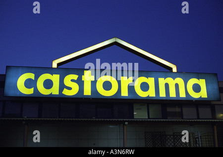 Il logo di Castorama, Polonia Foto Stock