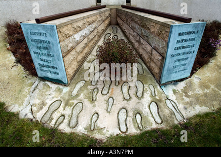 Parigi Francia cimitero Pere Lachaise CIMETIERE DU Pere Lachaise MEMORIAL per coloro che furono deportati in concentrazione nazista C Foto Stock