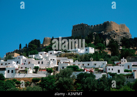 Akropolis / Lindos Foto Stock