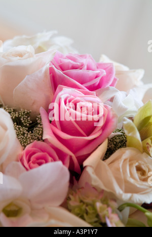 Le Rose in composizioni floreali Bouquet Foto Stock