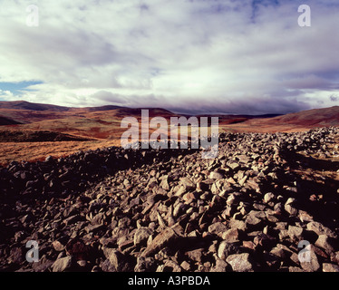 Brough legge Hill Fort, vicino Ingram, Northumberland, Inghilterra Foto Stock