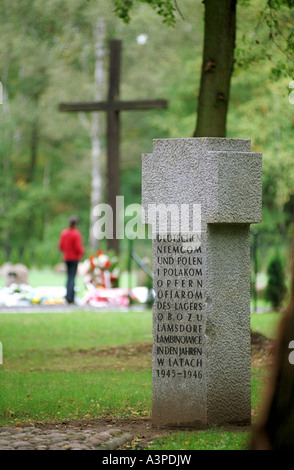 Il cimitero dei prigionieri del Lambinowice campo di concentramento, Polonia Foto Stock