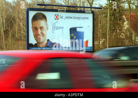 Campagna promozionale prima del referendum sull'ampliamento a est dell'UE, Polonia Foto Stock