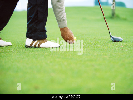 Il Golfer prepararsi, sezione bassa Foto Stock