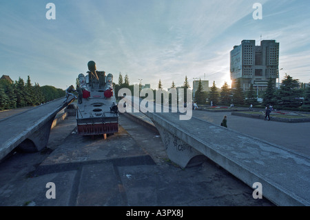 Un assalto la nave da guerra mondiale II posta come un memoriale della marina militare nella regione di Kaliningrad, Russia Foto Stock