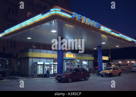 Petrom gas station a Bucarest, Romania Foto Stock