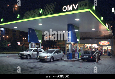 OMV stazione di gas a Bucarest, Romania Foto Stock