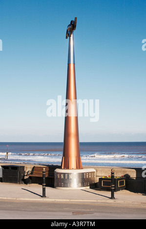 Fine della Trans Pennine segnavia, Hornsea, East Yorkshire, Regno Unito Foto Stock