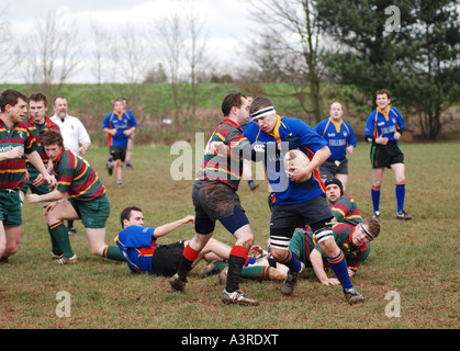 Il Rugby a livello di club, Leamington Spa Warwickshire, Inghilterra, Regno Unito Foto Stock