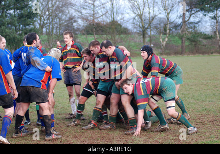 Il Rugby a livello di club, Leamington Spa Warwickshire, Inghilterra, Regno Unito Foto Stock